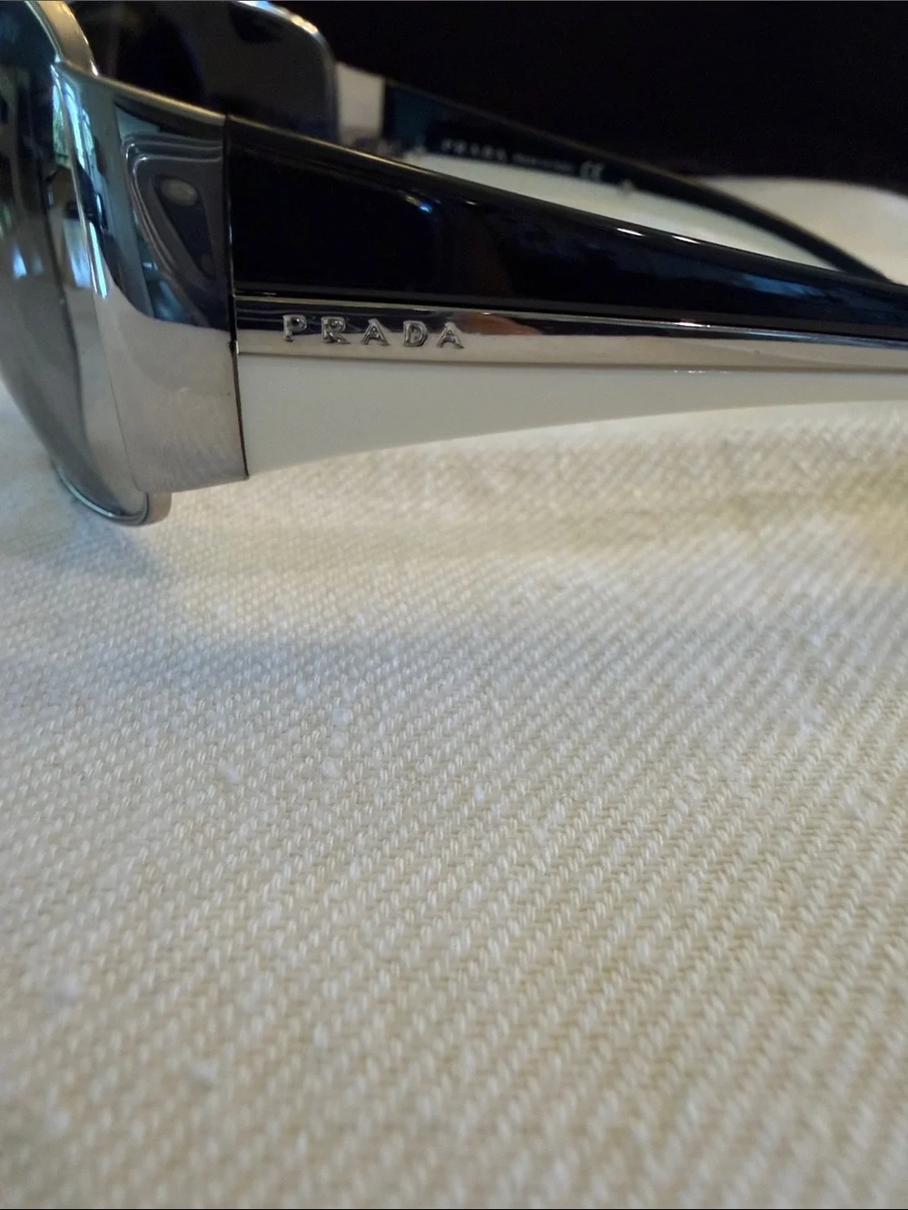 Prada women’s Silver Frame Gray Lens Aviator Sunglasses - Gradient Gray